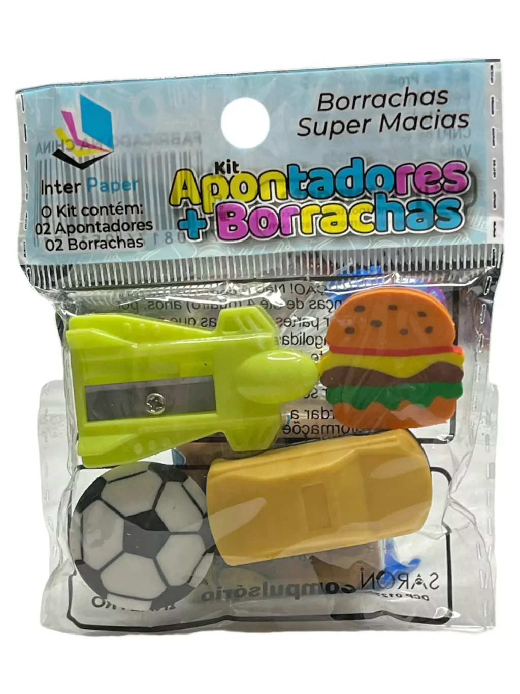 Kit com 2 Borrachas e 2 Apontadores