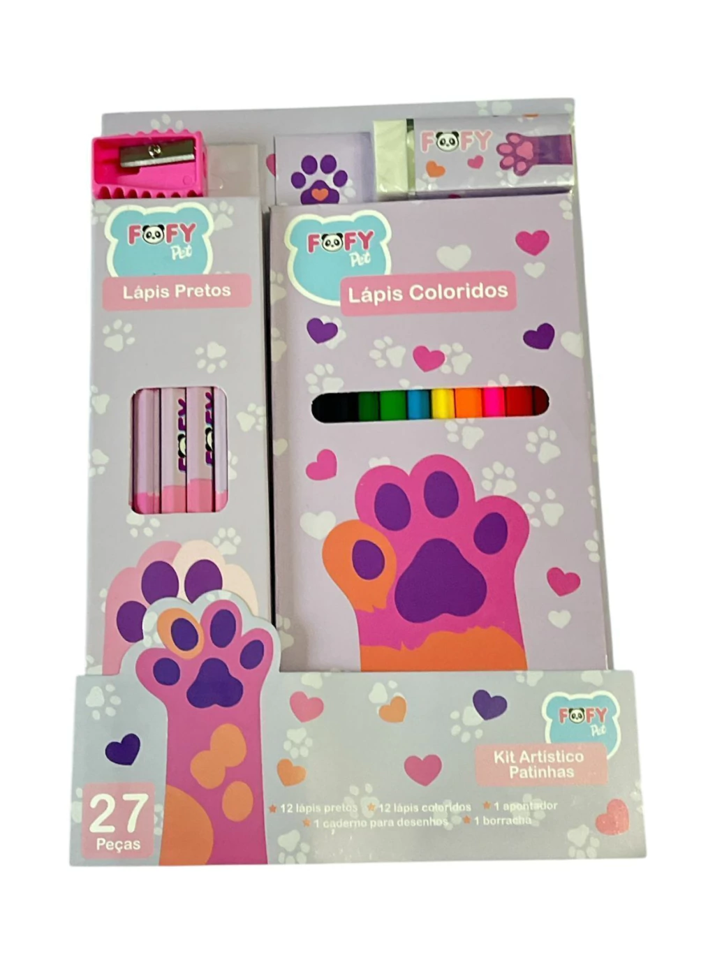 Kit artistico Patinha com 27 Peças