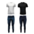 Combo #59: 2 REMERAS LISAS + 2 JEANS