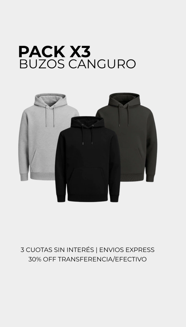 BUZO CANGURO X3