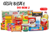 Cesta básica do bem 2 com 17 itens essências, incluindo farinhas, macarrão e muito mais, ideal para uma alimentação prática.