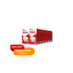 Caixa de leite UHT Tirol com 12 litros