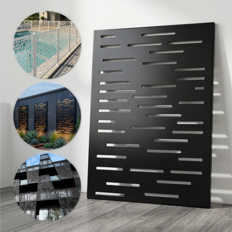 Chapa Calada Decorativa Acero Perforado - C33