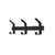 Perchero Pared Hierro Industrial Moderno Organizador X3 Ganchos - comprar online