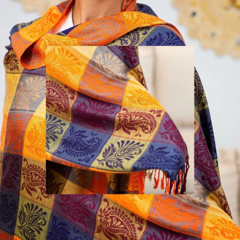 Echarpe Arabesco 100% Viscose 70cmx200cm (Colorida)