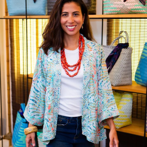 Kimono Estampado Anika Importado da Índia