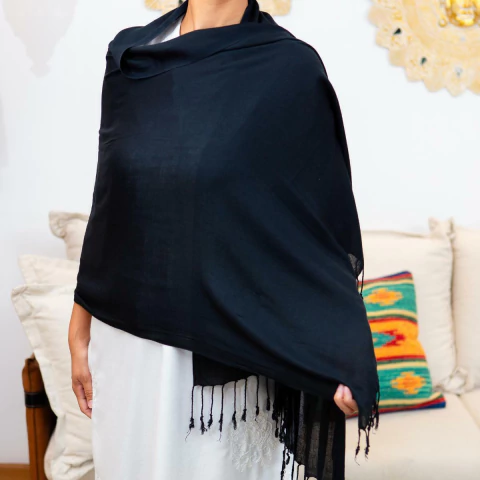 Echarpe Lisa 100% Viscose 70cmx180cm (Preto)