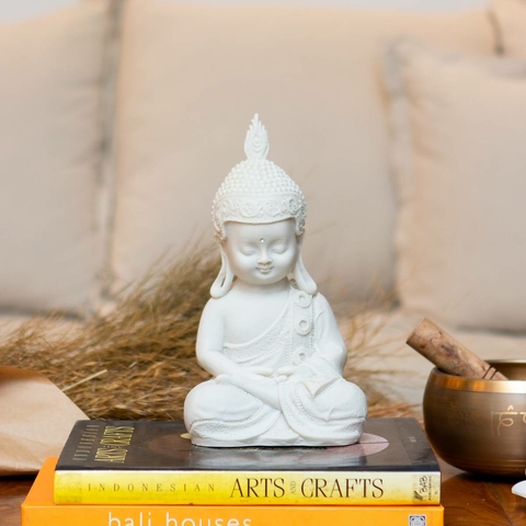 Escultura Buda Sidarta Mudra Dhyana 26cm