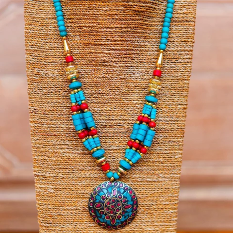 Colar Turquesa Importado da Índia