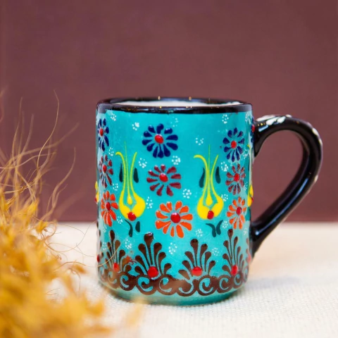 Caneca Pintada à Mão Importada da Turquia (Tuquesa)