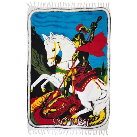 Canga de Praia com Franjas 100% Viscose São Jorge 1.60mx1.10m