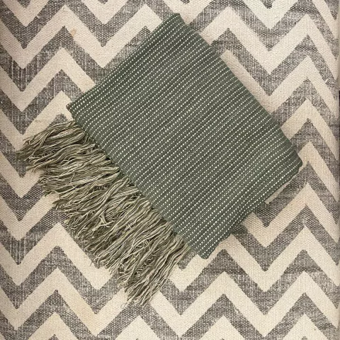 Manta Mescla Algodão Verde Escuro 1.20mx1.80m