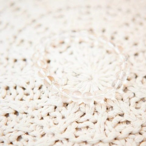 Pulseira de Pedra Natural Cristal