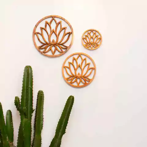 Mandala Flor de Lótus Madeira Suar