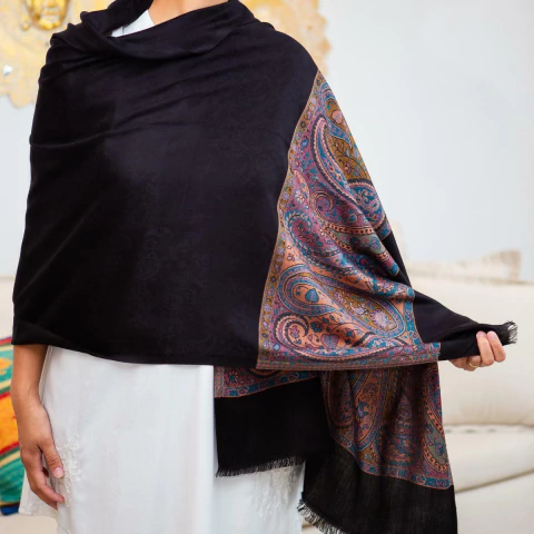 Echarpe Estampada 100% Viscose 70cmx200cm (Preto)