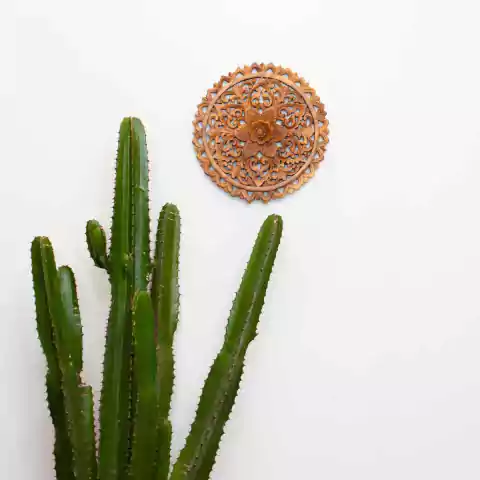 Mandala Flor Madeira Suar 30cm