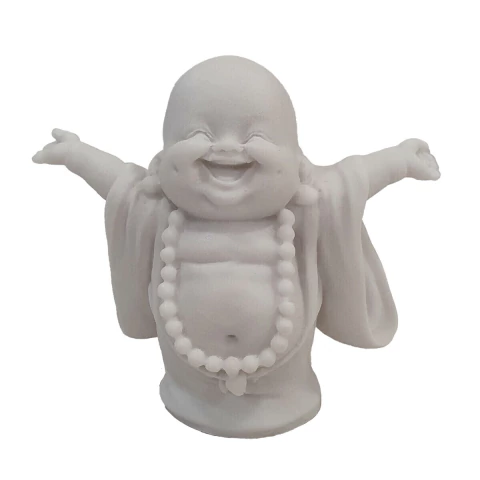 Escultura Monge Braços Abertos Pó de Mármore 10cm