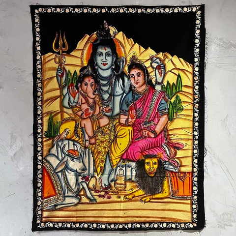 Panô Indiano Família de Deuses 110cm
