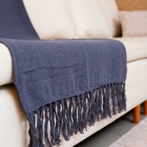 Manta Básica 100% Algodão Grafite 1.20mx1.80m