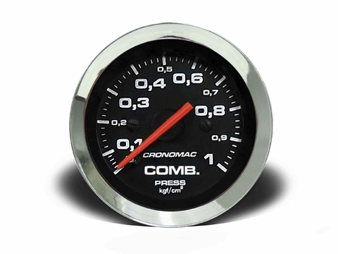 Manômetro Pressão Combustível 52mm Mecânico 1kg Croma – Preto