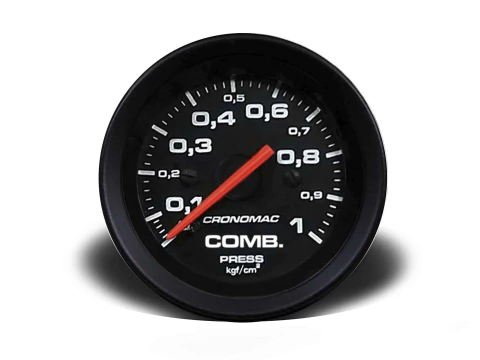 Manômetro Pressão Combustível 60mm Mecânico 1kg Street – Preto