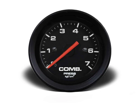 Manômetro Pressão Combustível 52mm Mecânico 7kg Street – Preto