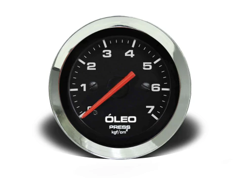 Manômetro Óleo 60mm Mecânico 7kg Croma – Preto