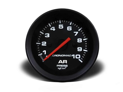 Manômetro Pressão Ar 52mm Mecânico 10Kg Street – Preto