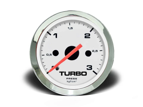 Manômetro Pressão Turbo 52mm Mecânico 3kg Croma – Branco