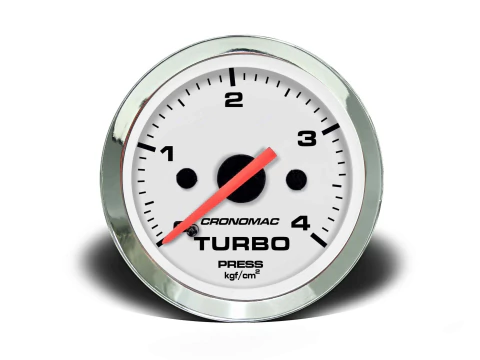 Manômetro Pressão Turbo 60mm Mecânico 4kg Croma – Branco