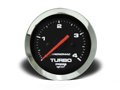 Manômetro Pressão Turbo 60mm Mecânico 4kg Croma – Preto