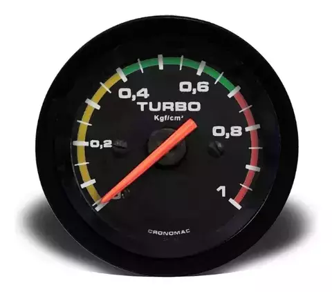 Manômetro Pressão Turbo 52mm Mecânico 1kg Street - Preto c/ faixa - comprar online
