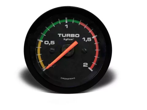 Manômetro Pressão Turbo 60mm Mecânico 2kg Street - Preto c/ faixa - comprar online