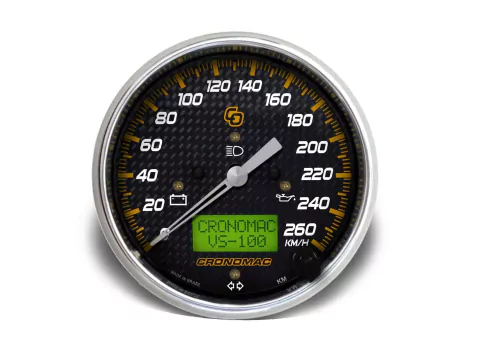 Velocímetro 100mm Eletrônico 260kmh Display Digital Carbono com Sinaleira - comprar online