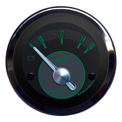 Voltímetro 52mm 12V VW OLD TIMER – Verde