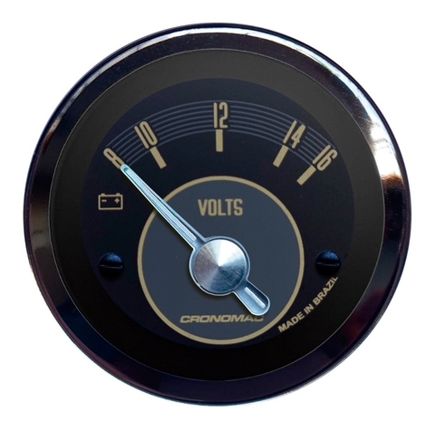 Voltímetro 52mm 12V VW OLD TIMER – Bege