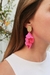 Aros Pétalos Colgantes | Fucsia