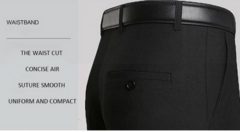 Calça stretch clássica masculina, calça de cintura alta, casual, casual, primavera, verão, drop shipping - loja online