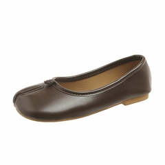 Mocassins de couro aconchegantes estilo japonês para mulheres, sapatilha de bailarina feminina, casco dividido, ninja tabi flats, Mary Jeans, sapato mocasines - comprar online