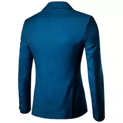 Imagem do Homens de negócios da moda blazers casuais terno fino ajuste noivo padrinho masculino ternos de casamento blazer jaquetas 9 cores XF001-B