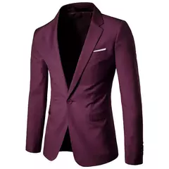 Homens de negócios da moda blazers casuais terno fino ajuste noivo padrinho masculino ternos de casamento blazer jaquetas 9 cores XF001-B - Wolf Magazine