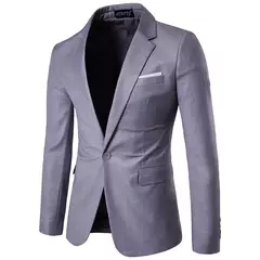 Homens de negócios da moda blazers casuais terno fino ajuste noivo padrinho masculino ternos de casamento blazer jaquetas 9 cores XF001-B - loja online