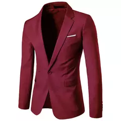 Homens de negócios da moda blazers casuais terno fino ajuste noivo padrinho masculino ternos de casamento blazer jaquetas 9 cores XF001-B - Wolf Magazine