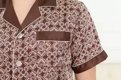 Conjunto de pijama de seda fino masculino, manga comprida e calça curta, pijama, calça para dormir na internet