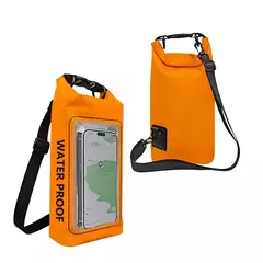 Saco seco impermeável para trekking, deriva, rafting, surf, caiaque, sacos de esportes ao ar livre, equipamento de acampamento, tela sensível ao toque, XA394Q, 2L