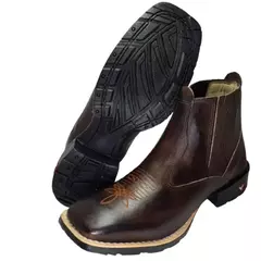 Imagem do Bota Botina Texana Masculino Cano Médio