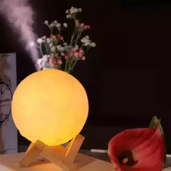 Umidificador Aromatizador Luminária Abajur Lua Cheia 3D lâmpada luz difusor aroma óleo essencial usb ultra sônica - comprar online