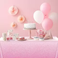 Toalha de mesa plástica descartável rosa para festas, gradiente pastel, mesas retangulares, sprin rosa claro, 1 pacote na internet