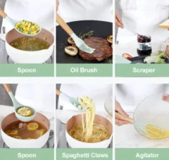 Silicone Colher Kit para Cozinha, BPA Antiferrugem, Utensílios De Cozinha, Jogo, 12 PCs - Wolf Magazine