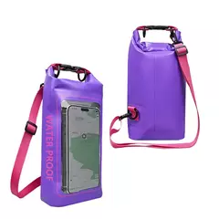 Saco seco impermeável para trekking, deriva, rafting, surf, caiaque, sacos de esportes ao ar livre, equipamento de acampamento, tela sensível ao toque, XA394Q, 2L na internet
